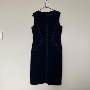 Black Dress with White Accents